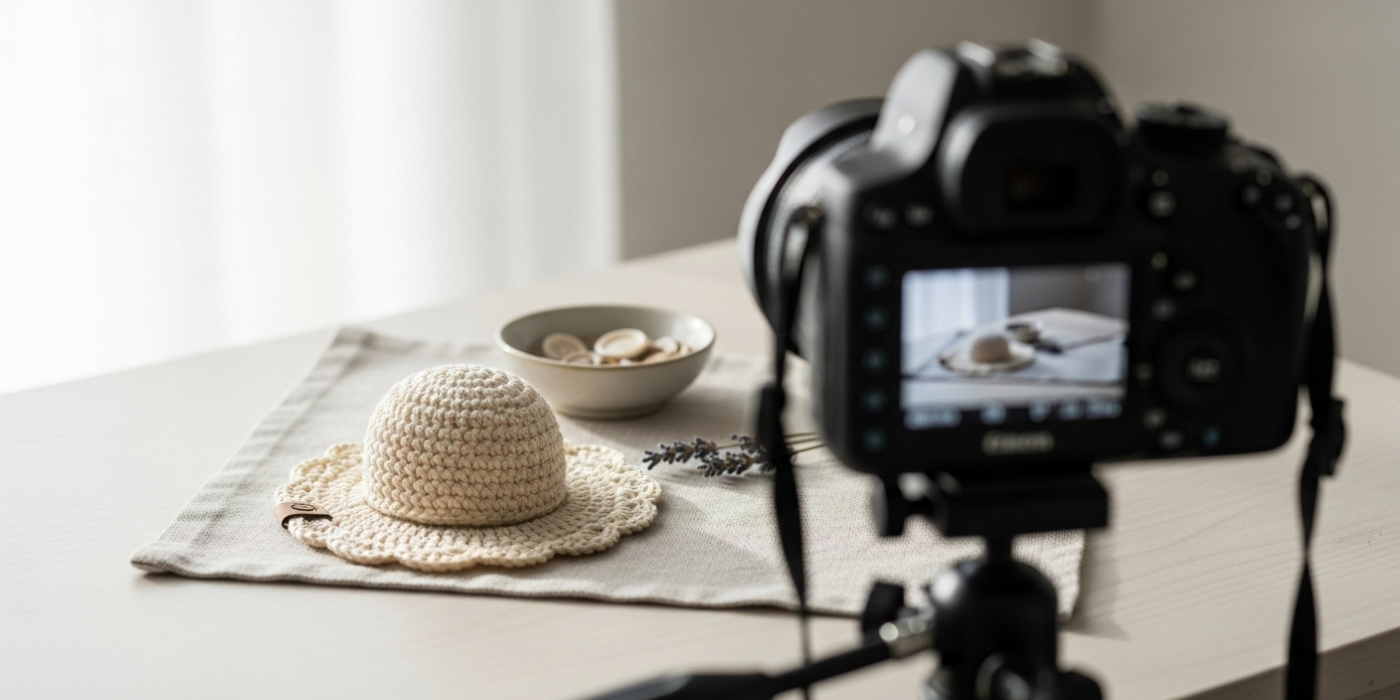 How to Photograph Crochet Projects for Online Shops