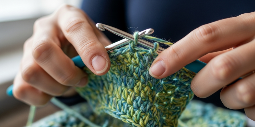 What is the easiest crochet stitch for absolute beginners to learn for home decor projects